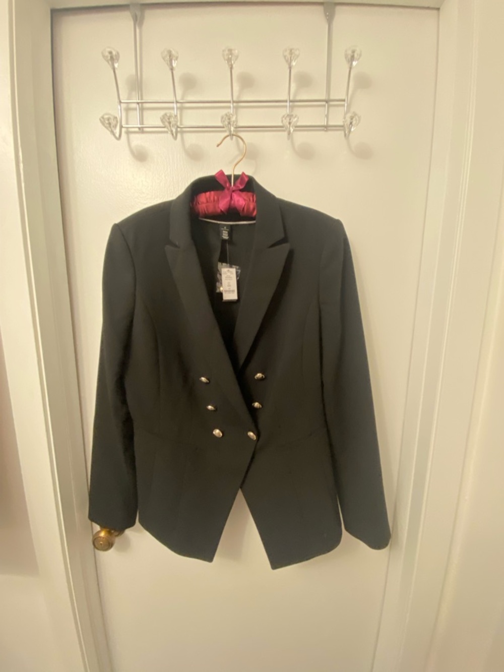 WHBM Double-Breasted Black Blazer